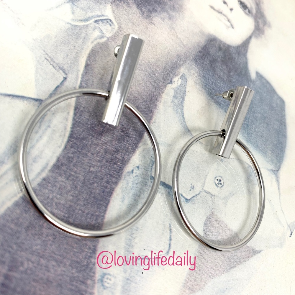 2/3/4-$18/20/24 Antonia Hoop Drop Circle Earrings - Picture 2 of 7